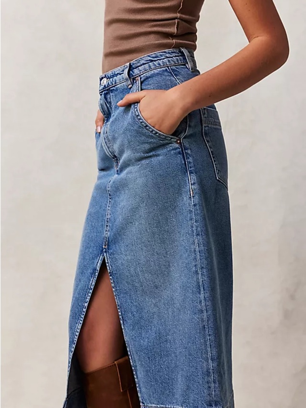 Free People Wild Roses Midi Skirt